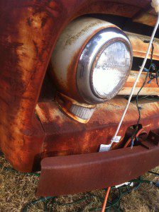 Early 50s Ford Pickup in Austin Headlight