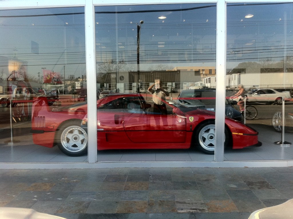Ferrari F40 in the window