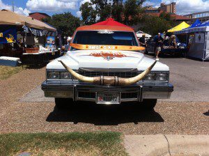 UT Cadillac Hearse Tailgating Front