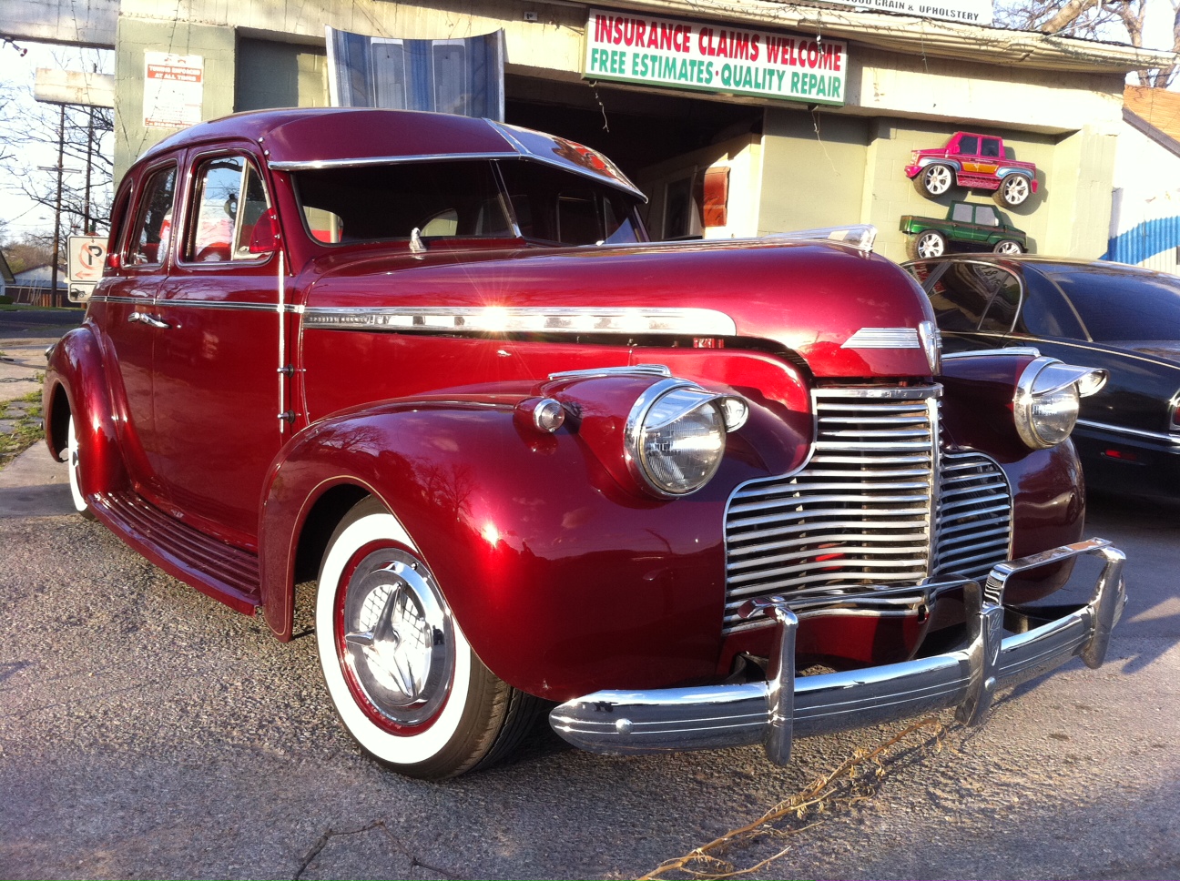 1938 Chevy Sedan at J. Colunga’s Body and Paint Shop on E. Cesar Chavez