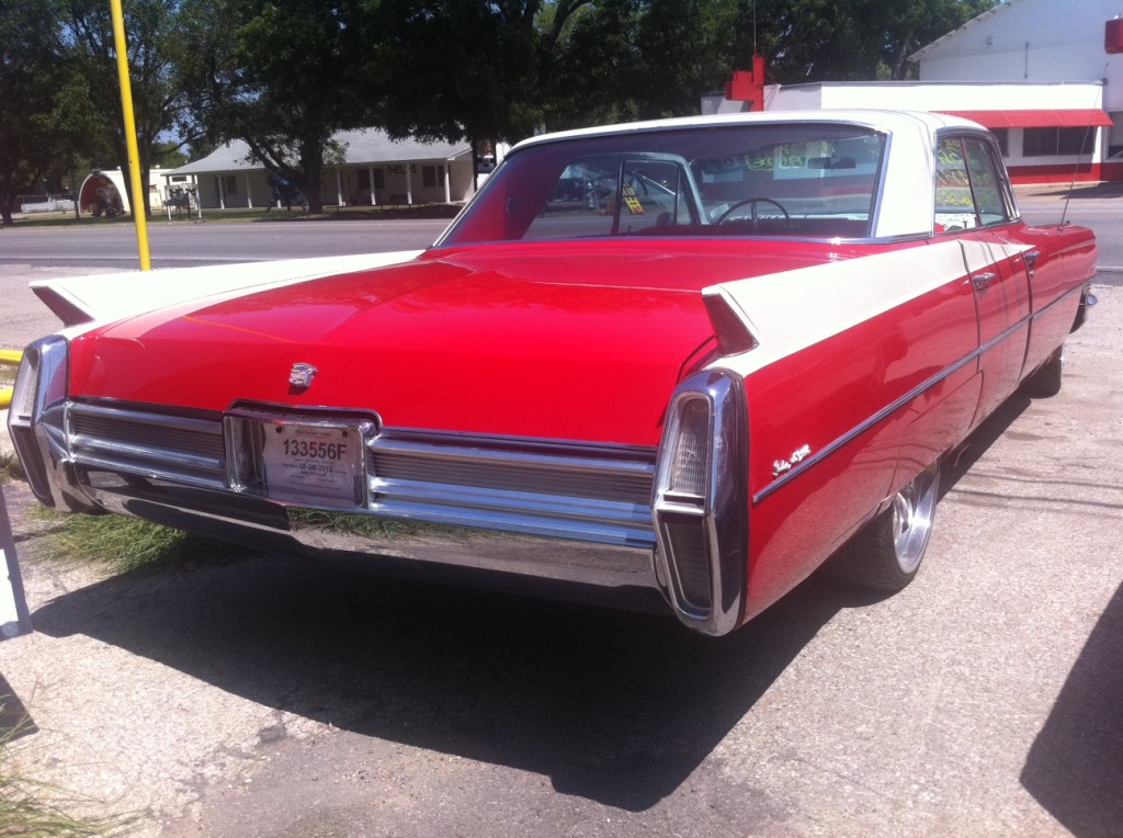 1964 Two Tone Cadillac in East Austin Rear