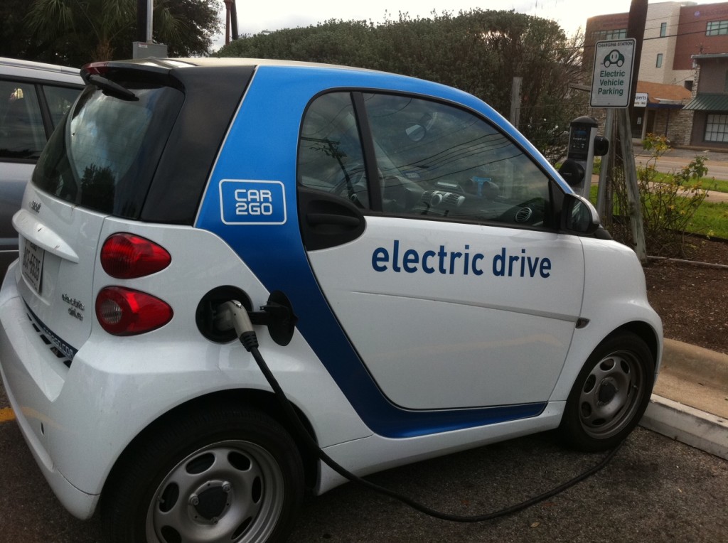 Car2Go Electric Drive at HEB in Austin TX