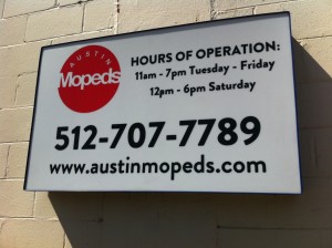 Austin Mopeds Sign