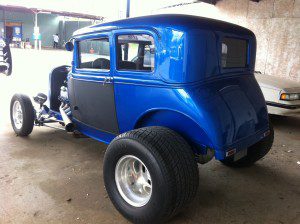 Blue Hot Rod, at Bass Automotive,