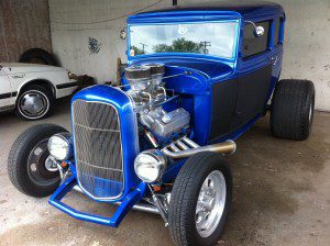 Blue Hot Rod in East Austin