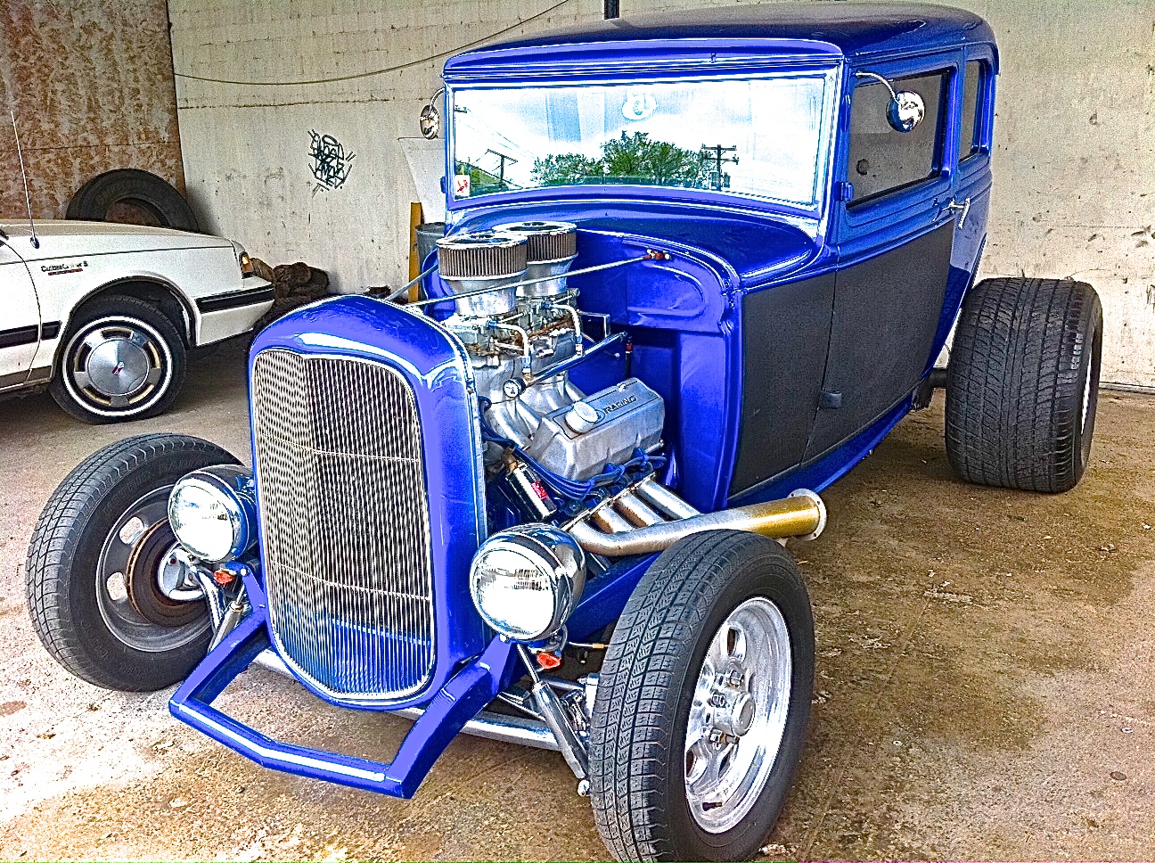 1932 Ford Victoria Hot Rod Blue-Hot-Rod-in-East-Austin