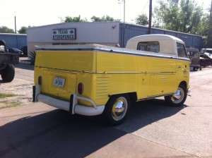 Mellow Johnny's Vintage VW Pickup, Rear View in Austin TX
