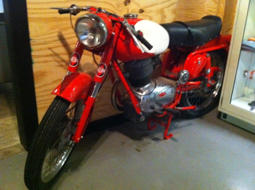 Red Vintage Italian Motorcycle