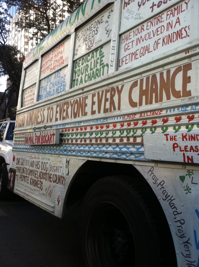 Truck downtown against Bullying