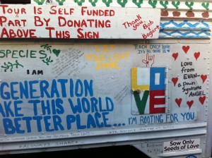 Truck with Peace Messages