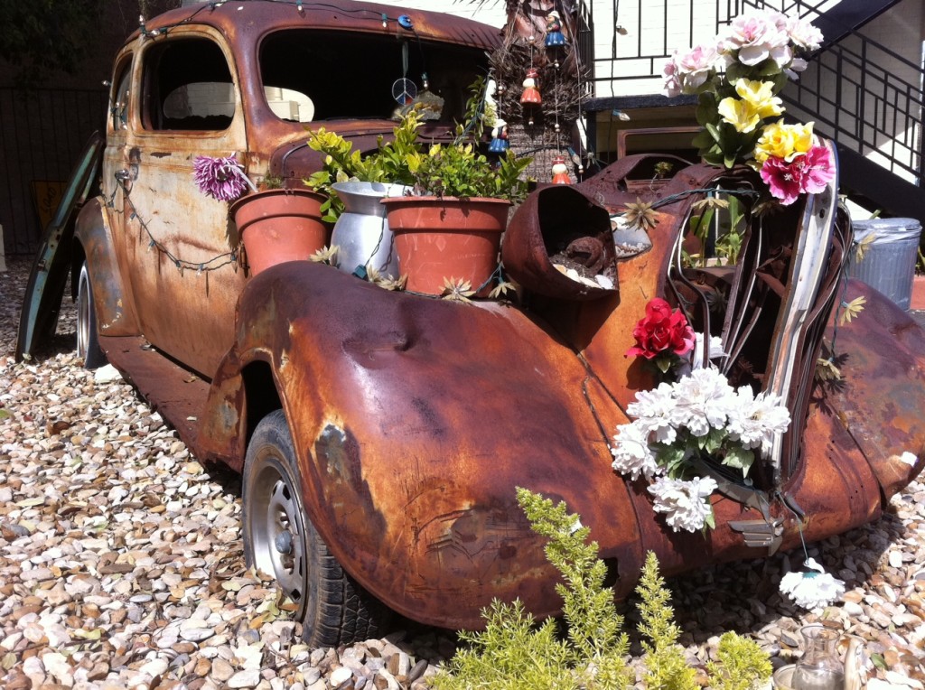 art car at S. Congress Ave Motel parking