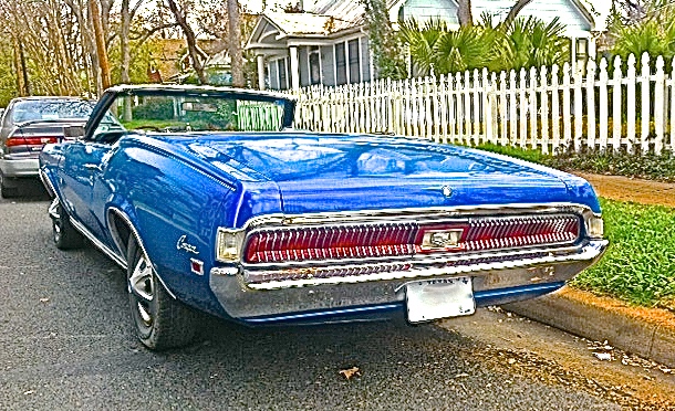 Blue-Cougar-in-Austin-TX-rear-view