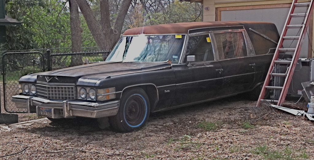 Cadillac hearse in Hyde Park