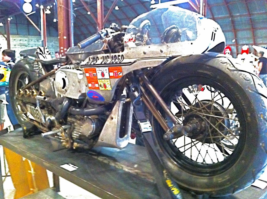 Vintage Racer at Motorcycle show