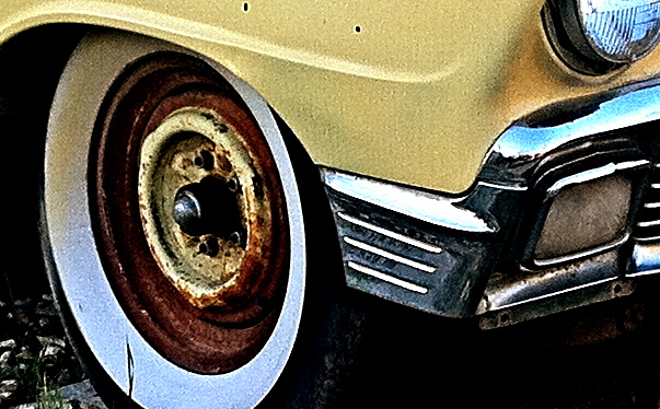 Detail, 1956 Custom Chevy on S. 6th St, Austin TX