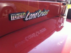 Red Vintage Land Cruiser in Austin