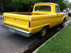 yellow f100 ford in East Austin