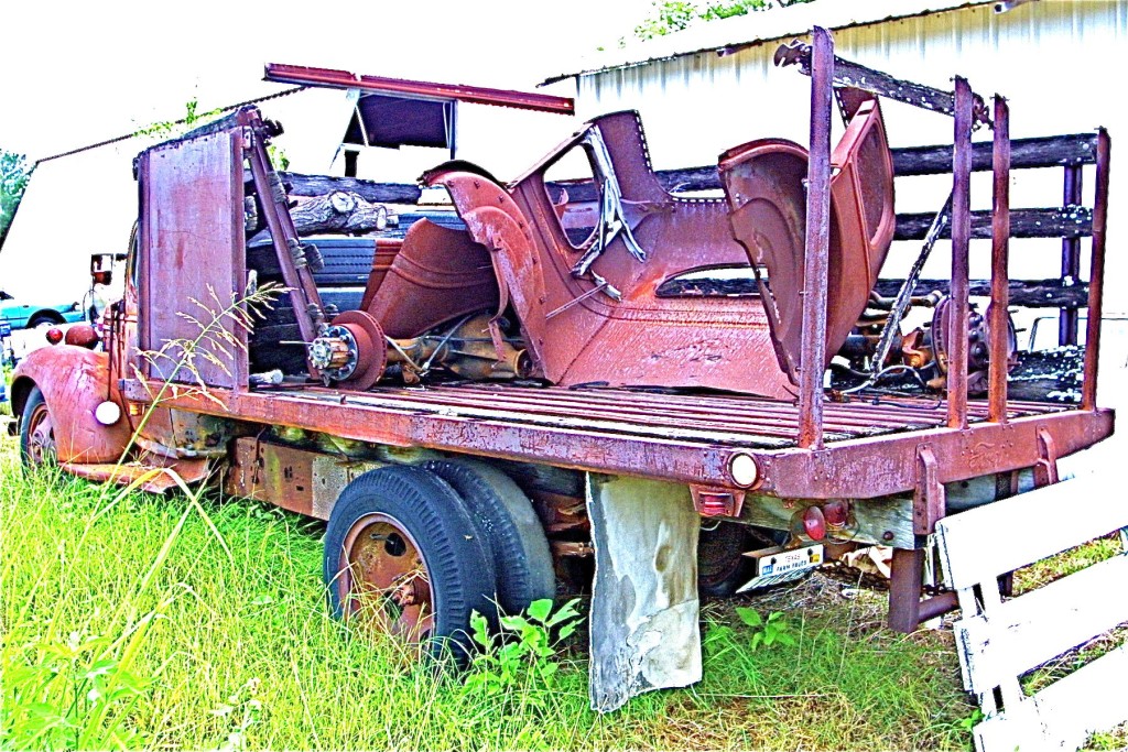 Vintage Big Ford Truck in Lockhart Field