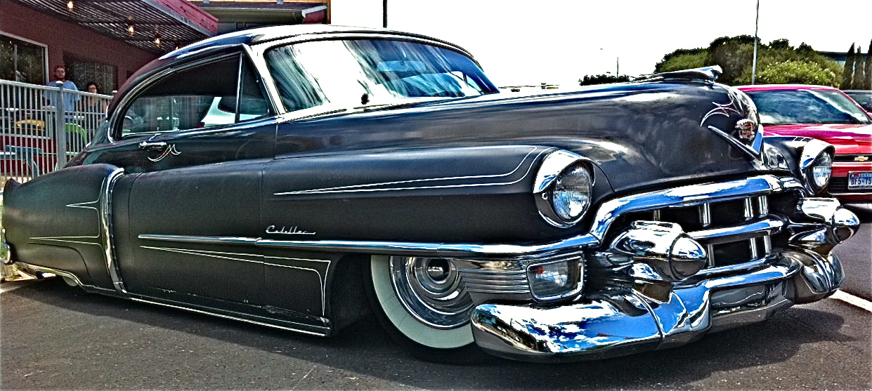 1953 Custom Cadillac on S. Congress Ave Side View