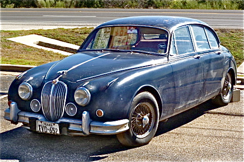 60s Jaguar MK 2 Sedan on W HWY 290, Austin