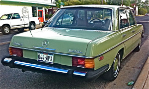 Early 70s Mercedes 300D Sedan in Austin Rear View