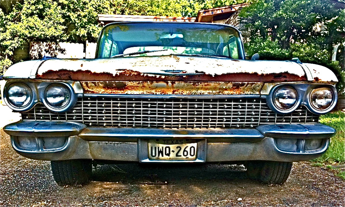 Rusted 1960 Cadillac Sedan in S. Austin Front