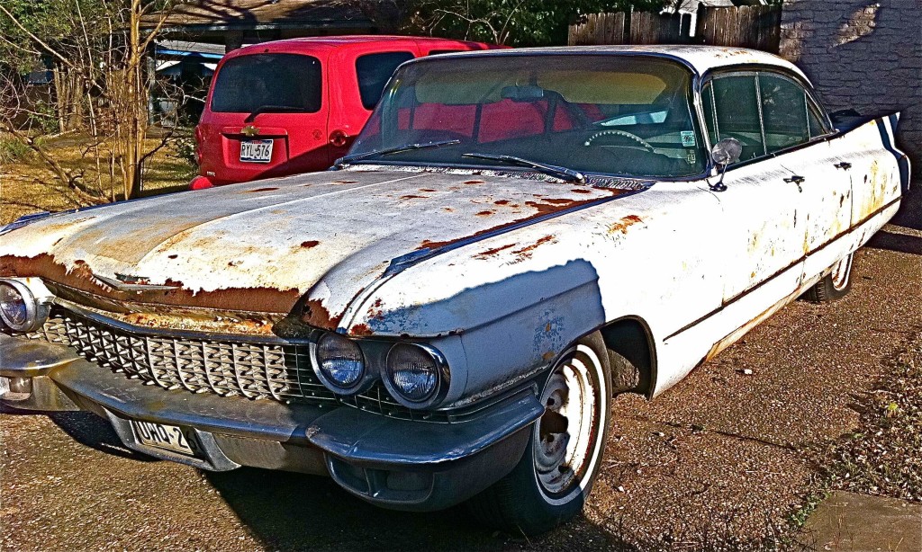 Rusty White 1960 Cadillac Sedan in S. Austin texas