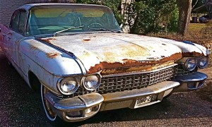 Rusty White 1960 Cadillac Sedan in South Austin TX