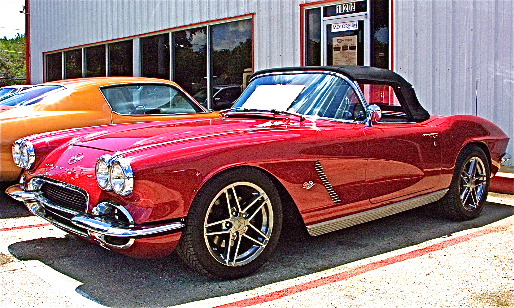 candy red corvette at motoreum***