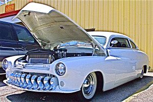 1949 White Mercury Custom at Mercury Charlie