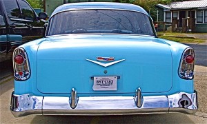 1956 Chevrolet Two Door at Carco Collision. rear