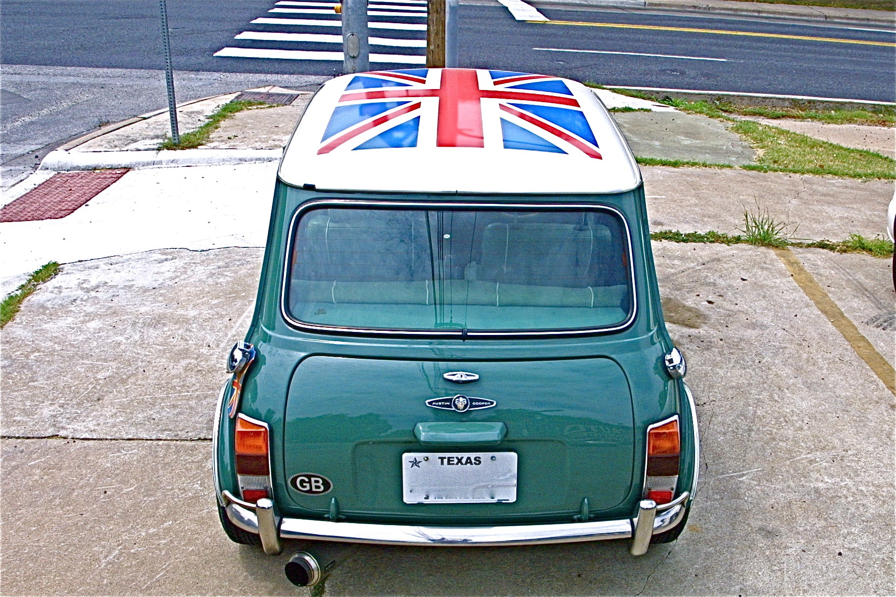 Vintage, Rebuilt 70s Green Mini Cooper S at S. Austin Garage