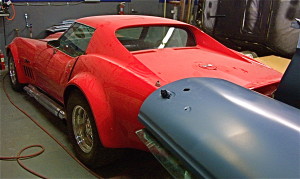 Red 427 C3 Corvette at Custom Car Crafters in Austin posted