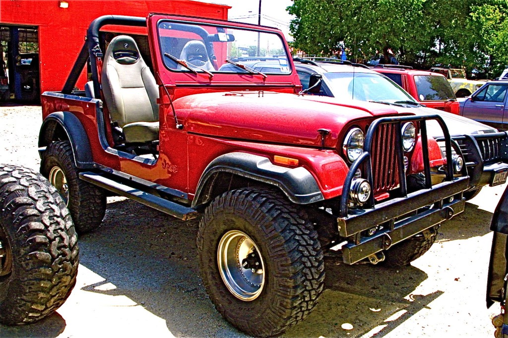 Red Jeep at Jeep Masters in Austin