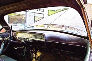 Early 50s Lincoln at Davis Rod and Custom interior