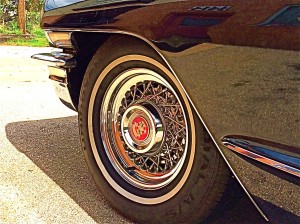 1962 Black Cadillac Coupe deVille at Austin Speed Shop wheel detail
