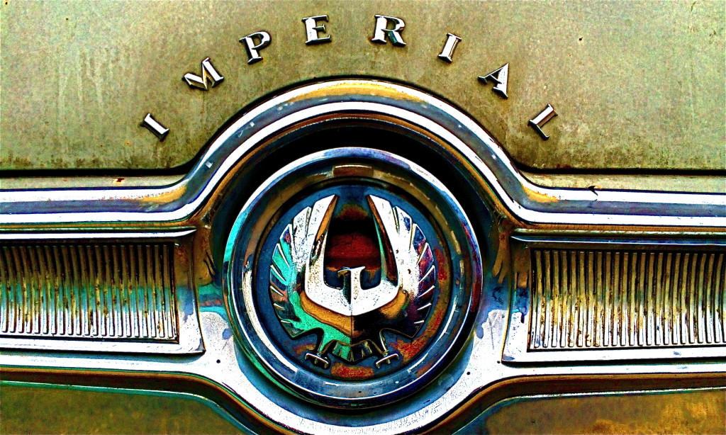 1965 Imperial Sedan in Austin TX emblem