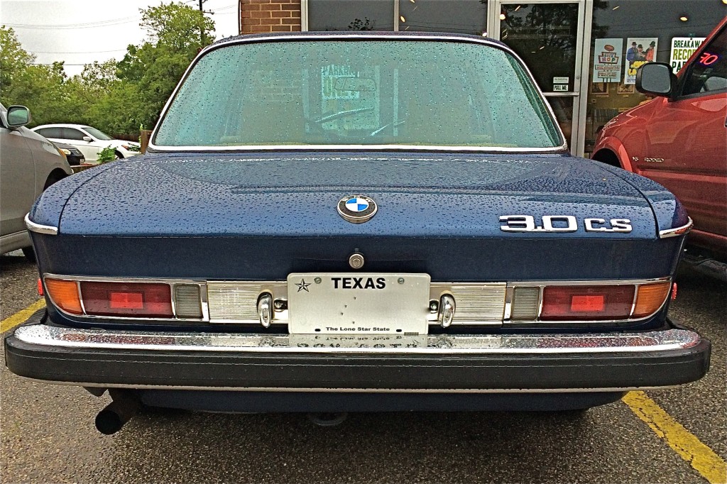 BMW 3.0CS rear view in Austin