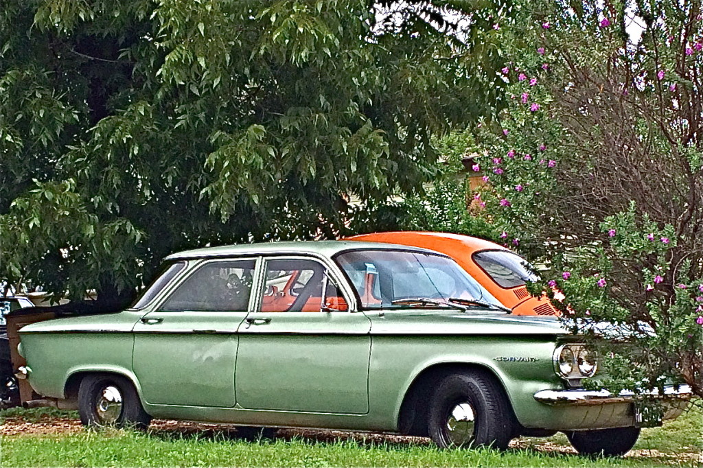 Green 1960 Corvair Sedan in E Austin