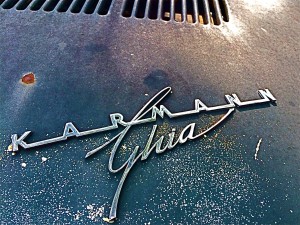 Karmann Ghia on Goodrich in Austin emblem
