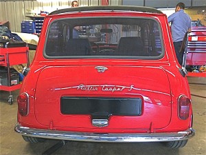 Red Vintage Mini Cooper S at Ron Shimek's in Austin