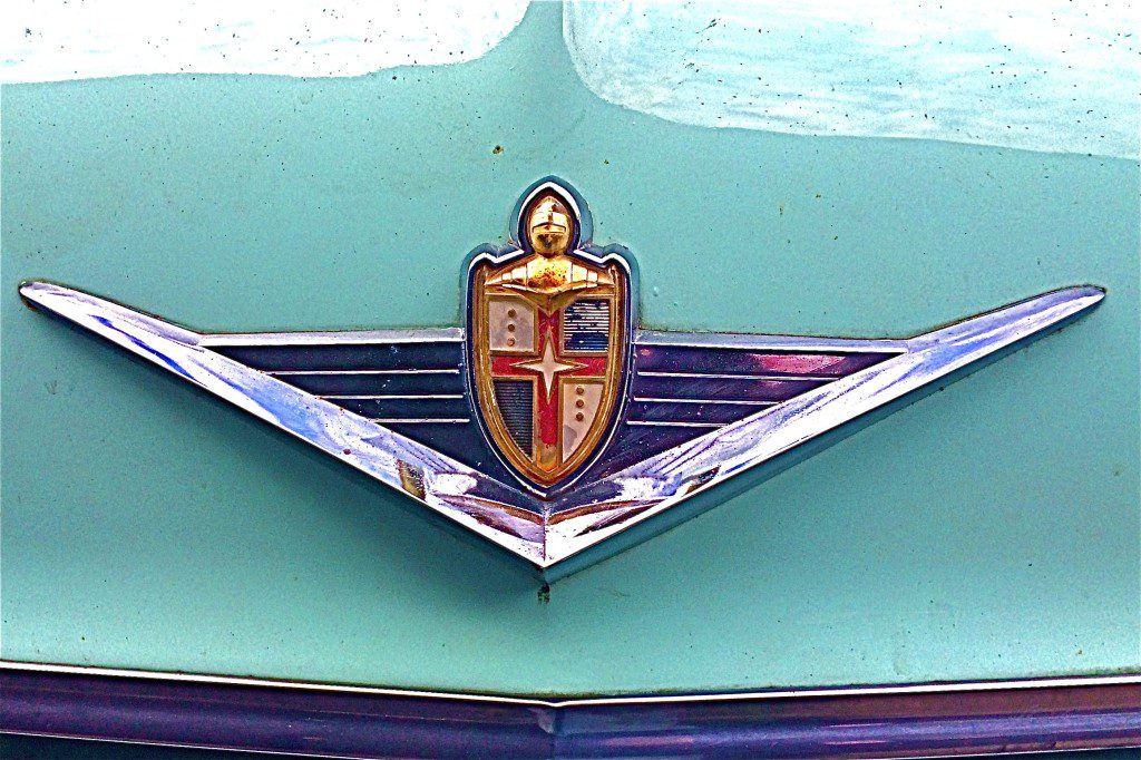 1954 Lincoln Capri Sedan in Austin TX hood emblem