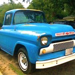 1958:9 GMC Fleet 100 Pickup in Austin, TX front quarter