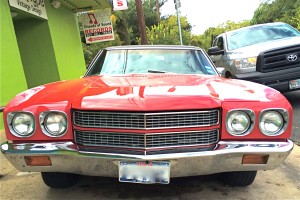 1970 Red Chevelle Malibu in Austin TX, front