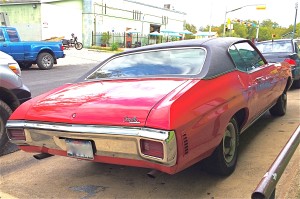 1970 Red Chevelle Malibu rear