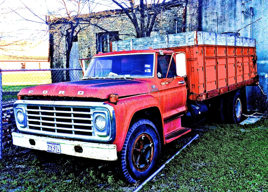 Large Ford Stakebed Truck