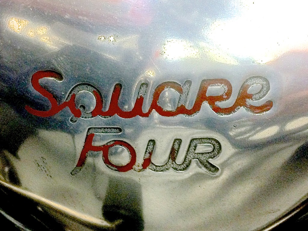 Ariel Square Four in Austin engine cover