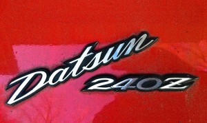 Datsun 240Z in Austin Texas emblem