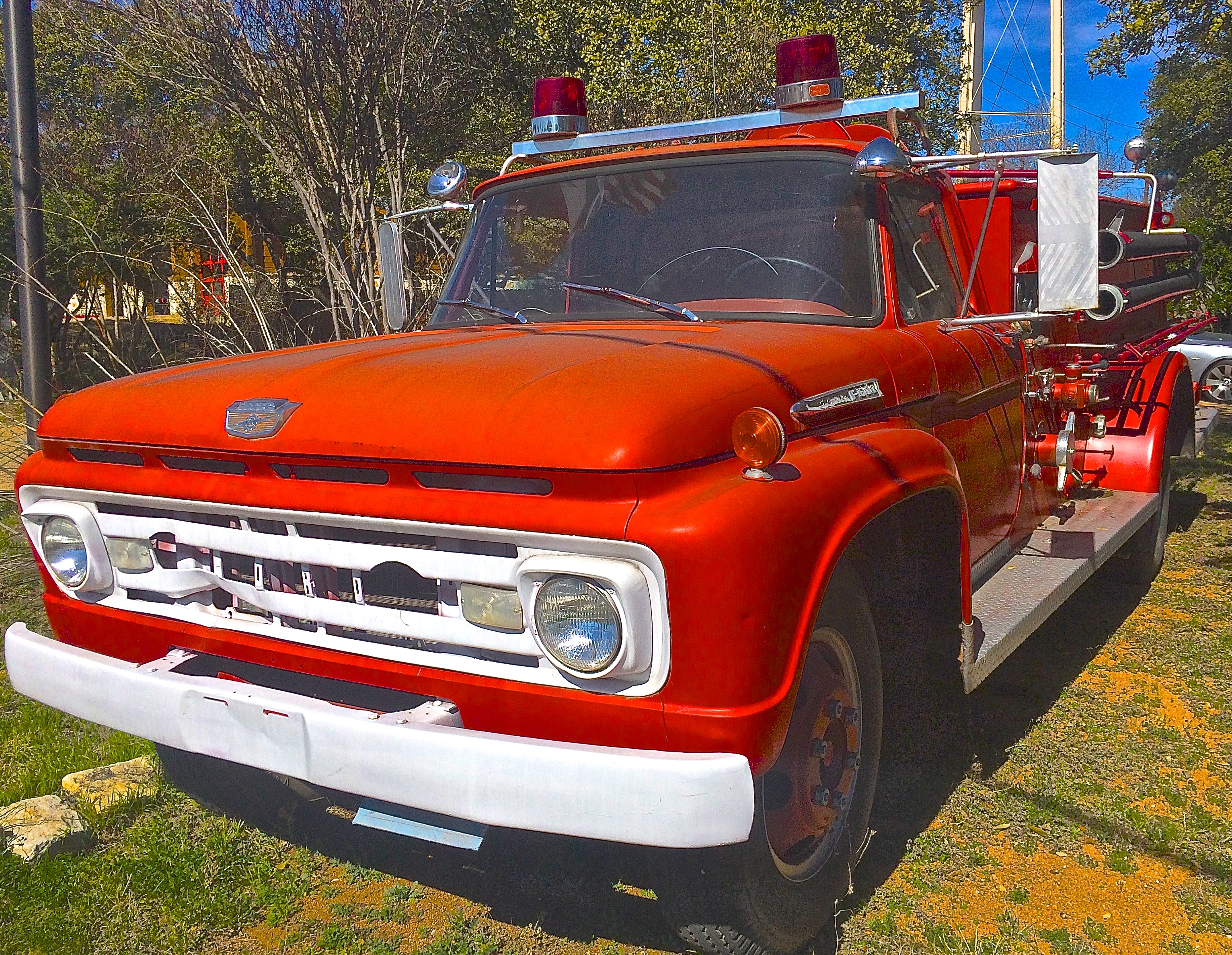 Old ford fire trucks