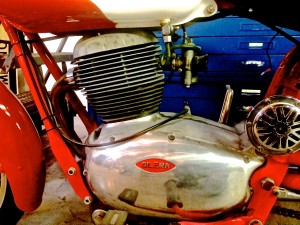 Vintage Gilera Motorcycle at Revival Cycles detail